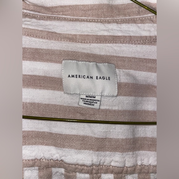 American Eagle linen button up, size M - Picture 2 of 3
